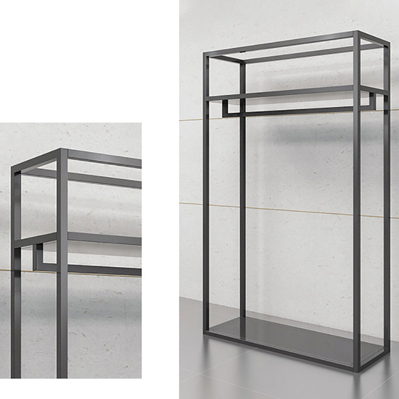 Rack de couche en fer de manteau de style industriel avec étagères de rangement