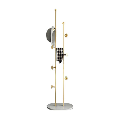 Gorgeous Coat Rack Bedroom Metal Hooks Coat Rack with Marble Bottom Light Gold Clearhalo 'Entry & Mudroom Furniture' 'furn' 'furn_hall_tree_coat_racks' 'Furniture' 'Hall Trees & Coat Racks' 'hall_tree_coat_racks' 6970623