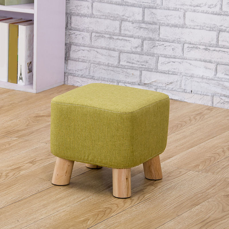 Fabric Standard Stool Contemporary Simple Square Upholstered Ottoman Green 1 Piece Clearhalo 'furn' 'furn_ottomans_poufs' 'Furniture' 'Living Room Furniture' 'Ottomans & Poufs' 'ottomans_poufs' 6970814