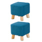 Fabric Standard Stool Contemporary Simple Square Upholstered Ottoman Blue 2 Piece Set Clearhalo 'furn' 'furn_ottomans_poufs' 'Furniture' 'Living Room Furniture' 'Ottomans & Poufs' 'ottomans_poufs' 6970819