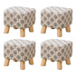 Fabric Standard Stool Contemporary Simple Square Upholstered Ottoman Grey White 4 Piece Set Clearhalo 'furn' 'furn_ottomans_poufs' 'Furniture' 'Living Room Furniture' 'Ottomans & Poufs' 'ottomans_poufs' 6970831
