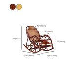 Mid Century moderne stijl schommelstoel houten schommelstoel voor woonkamer