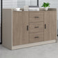 Traditional Wood Cabinet Locking Drawers and Adjustable Storage Shelves File Cabinet