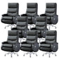 Modern Office Chair Armless Leather Adjustable Seat Height Desk Chair with Wheels Black 8 Piece Set Clearhalo 'furn' 'furn_office_chair' 'Furniture' 'Office Chairs' 'Office Furniture' 'office_chair' 6971077