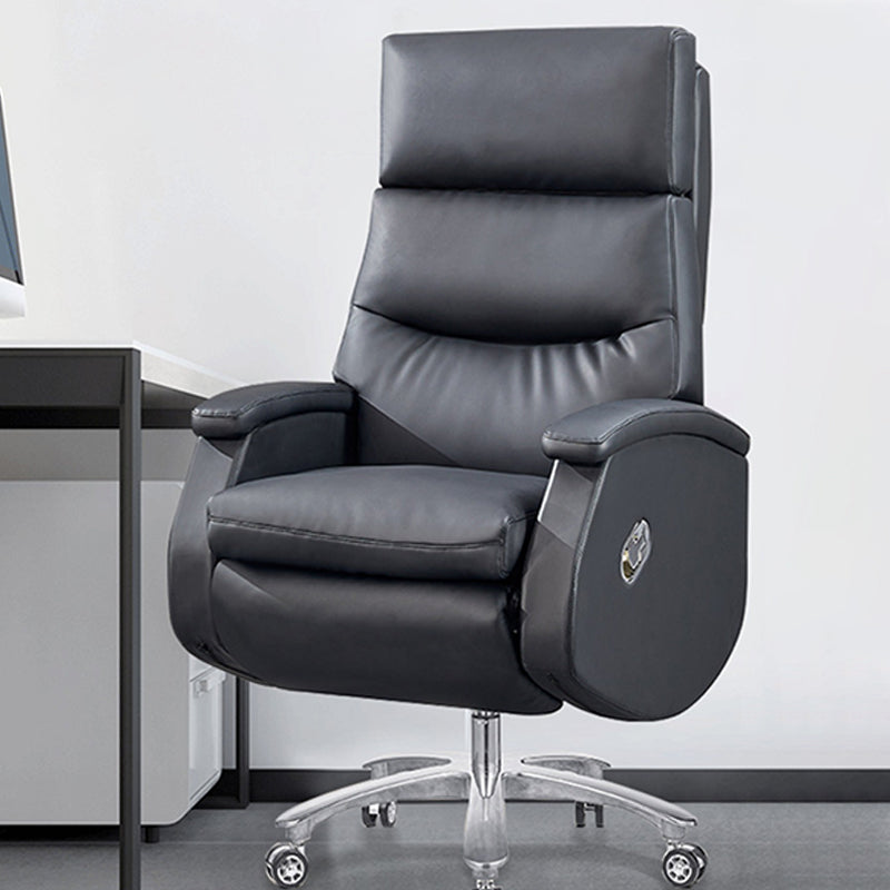 Modern Office Chair Armless Leather Adjustable Seat Height Desk Chair with Wheels Clearhalo 'furn' 'furn_office_chair' 'Furniture' 'Office Chairs' 'Office Furniture' 'office_chair' 6971078