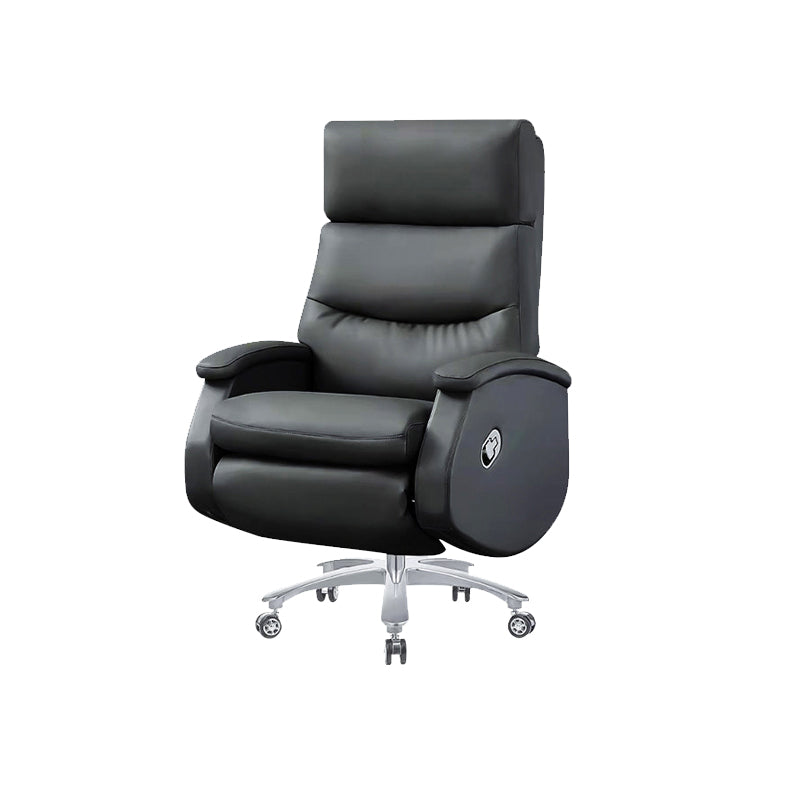 Modern Office Chair Armless Leather Adjustable Seat Height Desk Chair with Wheels Clearhalo 'furn' 'furn_office_chair' 'Furniture' 'Office Chairs' 'Office Furniture' 'office_chair' 6971080