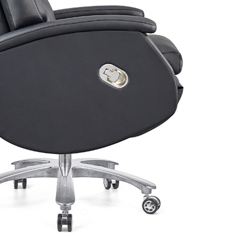 Modern Office Chair Armless Leather Adjustable Seat Height Desk Chair with Wheels Clearhalo 'furn' 'furn_office_chair' 'Furniture' 'Office Chairs' 'Office Furniture' 'office_chair' 6971082