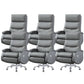Modern Office Chair Armless Leather Adjustable Seat Height Desk Chair with Wheels Grey 6 Piece Set Clearhalo 'furn' 'furn_office_chair' 'Furniture' 'Office Chairs' 'Office Furniture' 'office_chair' 6971083