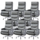 Modern Office Chair Armless Leather Adjustable Seat Height Desk Chair with Wheels Grey 8 Piece Set Clearhalo 'furn' 'furn_office_chair' 'Furniture' 'Office Chairs' 'Office Furniture' 'office_chair' 6971085