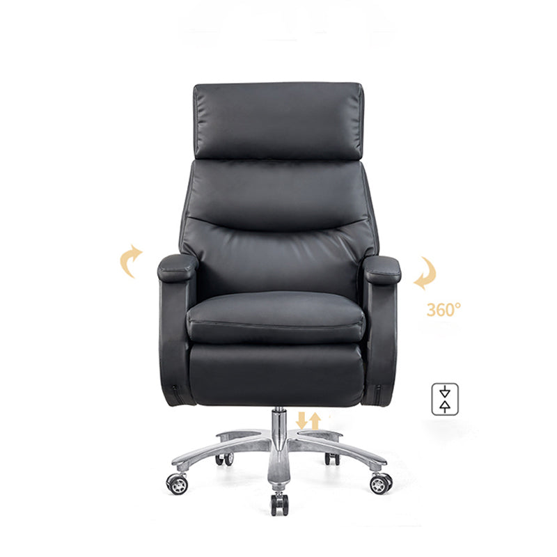 Modern Office Chair Armless Leather Adjustable Seat Height Desk Chair with Wheels Clearhalo 'furn' 'furn_office_chair' 'Furniture' 'Office Chairs' 'Office Furniture' 'office_chair' 6971086