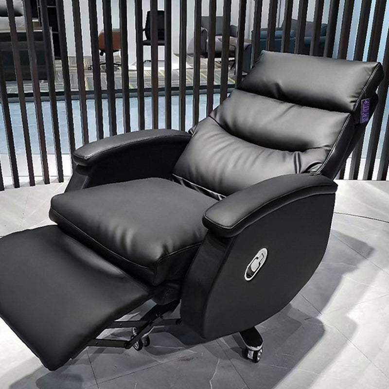 Modern Office Chair Armless Leather Adjustable Seat Height Desk Chair with Wheels Clearhalo 'furn' 'furn_office_chair' 'Furniture' 'Office Chairs' 'Office Furniture' 'office_chair' 6971087