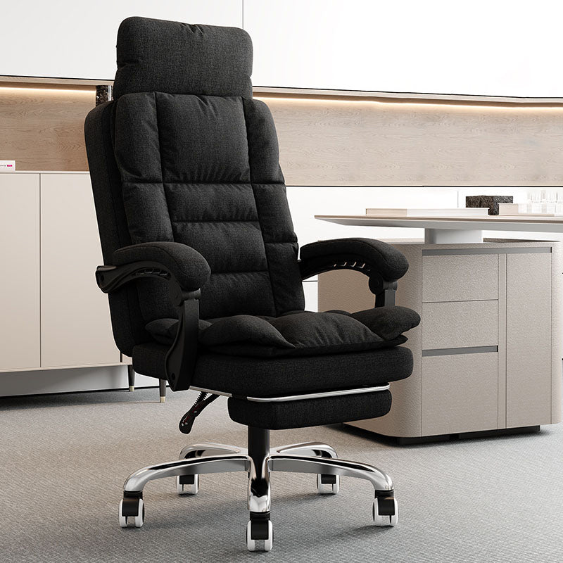 Chaise moderne bras rembourrés de hauteur de siège réglable chaise de bureau avec roues