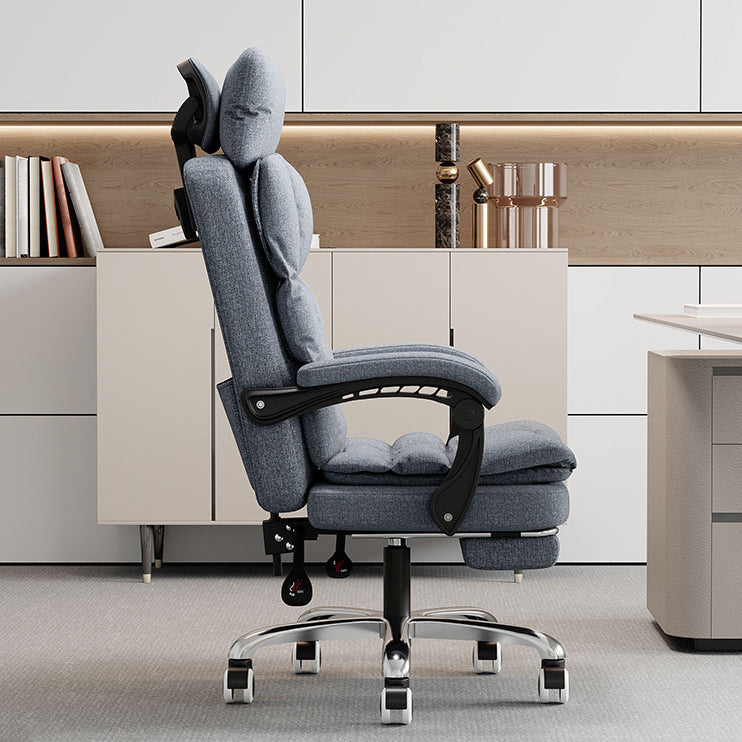 Chaise moderne bras rembourrés de hauteur de siège réglable chaise de bureau avec roues