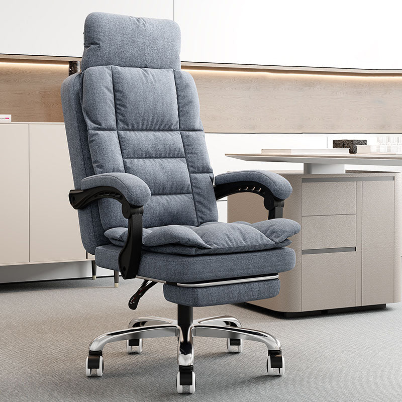 Chaise moderne bras rembourrés de hauteur de siège réglable chaise de bureau avec roues