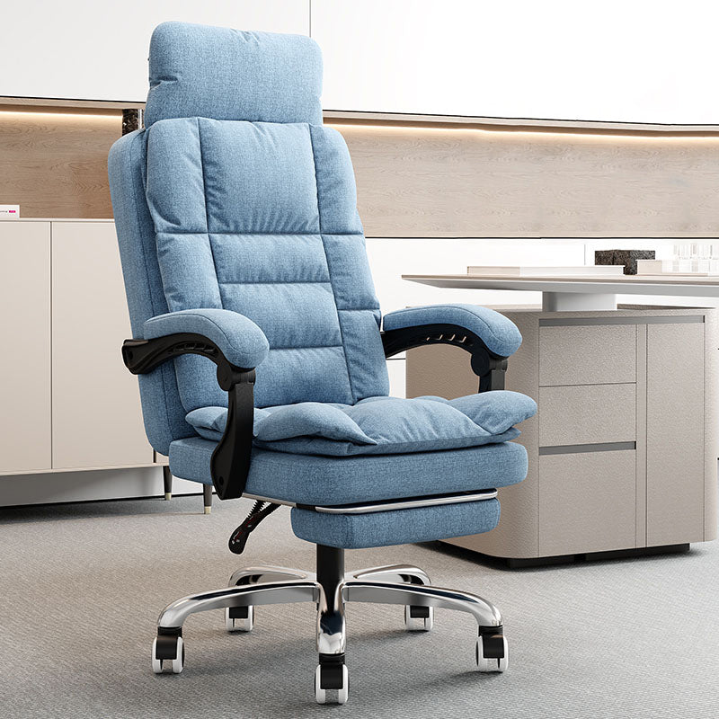 Chaise moderne bras rembourrés de hauteur de siège réglable chaise de bureau avec roues