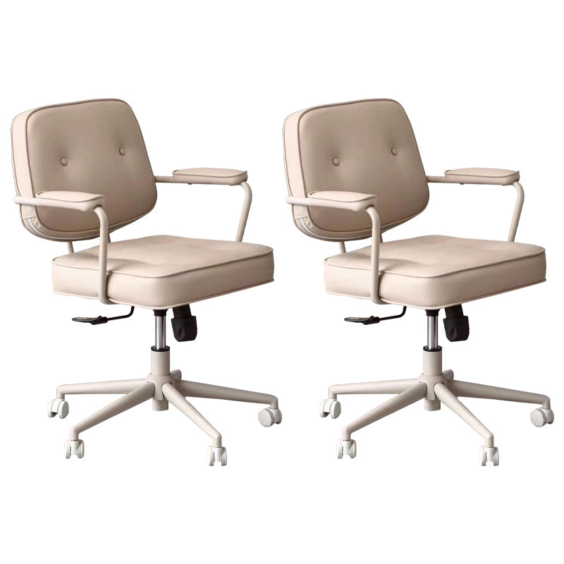 Silla de escritorio de brazos acolchados contemporáneos silla de altura de altura de asiento ajustable para oficina