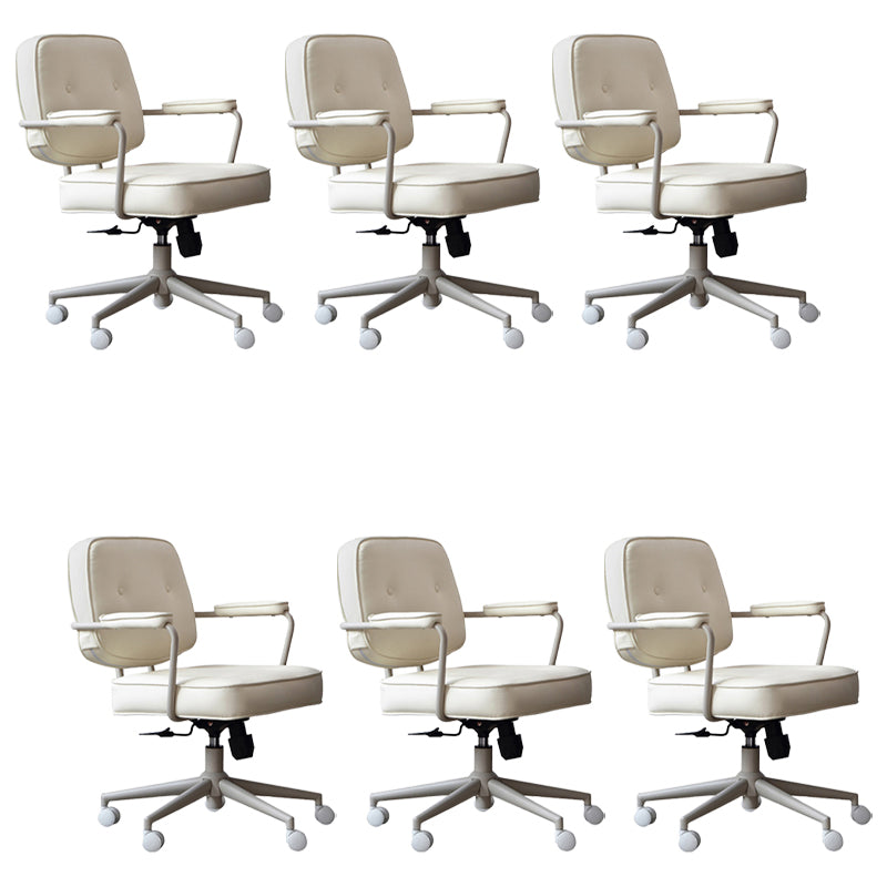 Silla de escritorio de brazos acolchados contemporáneos silla de altura de altura de asiento ajustable para oficina