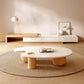 Solid Wood Coffee Table Modern Natural & White Geometric Cocktail Table Clearhalo 'Coffee & Accent Tables' 'Coffee Tables' 'coffee_tables' 'furn' 'furn_coffee_tables' 'Furniture' 'Living Room Furniture' 6974723