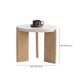 Solid Wood Coffee Table Modern Natural & White Geometric Cocktail Table Clearhalo 'Coffee & Accent Tables' 'Coffee Tables' 'coffee_tables' 'furn' 'furn_coffee_tables' 'Furniture' 'Living Room Furniture' 6974731