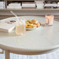 Contemporary Cream Round Coffee Table Solid Wood 1 Single Cocktail Table Clearhalo 'Coffee & Accent Tables' 'Coffee Tables' 'coffee_tables' 'furn' 'furn_coffee_tables' 'Furniture' 'Living Room Furniture' 6974850