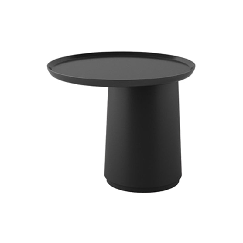 Elliptical Pedestal Coffee Table Set Modern 47.2" W Cocktail Table 20"L x 20"W x 18"H Black Clearhalo 'Coffee & Accent Tables' 'Coffee Tables' 'coffee_tables' 'furn' 'furn_coffee_tables' 'Furniture' 'Living Room Furniture' 6974855