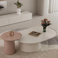 Elliptical Pedestal Coffee Table Set Modern 47.2" W Cocktail Table Clearhalo 'Coffee & Accent Tables' 'Coffee Tables' 'coffee_tables' 'furn' 'furn_coffee_tables' 'Furniture' 'Living Room Furniture' 6974857