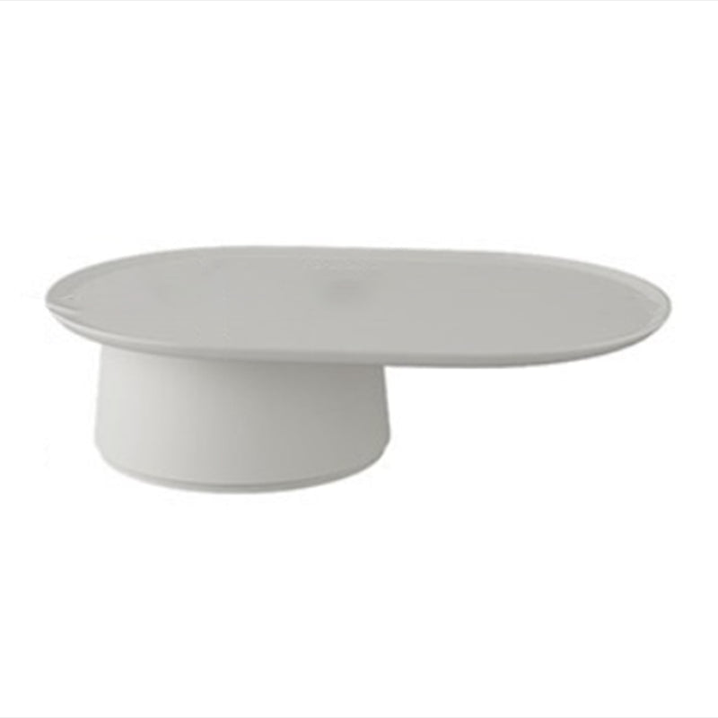Elliptical Pedestal Coffee Table Set Modern 47.2" W Cocktail Table 47.2"L x 31.5"W x 11.8"H White Clearhalo 'Coffee & Accent Tables' 'Coffee Tables' 'coffee_tables' 'furn' 'furn_coffee_tables' 'Furniture' 'Living Room Furniture' 6974860