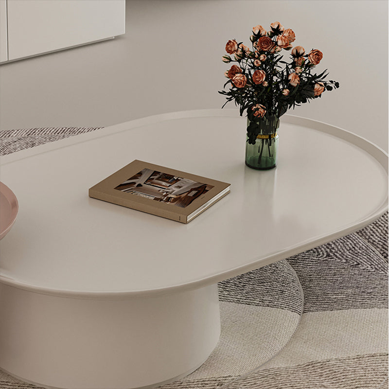 Elliptical Pedestal Coffee Table Set Modern 47.2" W Cocktail Table Clearhalo 'Coffee & Accent Tables' 'Coffee Tables' 'coffee_tables' 'furn' 'furn_coffee_tables' 'Furniture' 'Living Room Furniture' 6974865