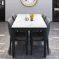 Modern Style Dining Room Dinner Table Stone 4 Legs Dining Table Clearhalo 'Dining Tables & Seating' 'Dining Tables' 'dining_table' 'furn' 'furn_dining_table' 'Furniture' 'Kitchen & Dining Furniture' 6975757