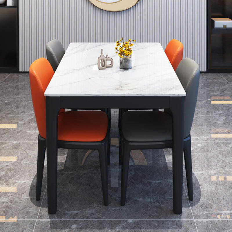 Modern Style Dining Room Dinner Table Stone 4 Legs Dining Table Clearhalo 'Dining Tables & Seating' 'Dining Tables' 'dining_table' 'furn' 'furn_dining_table' 'Furniture' 'Kitchen & Dining Furniture' 6975759