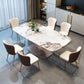 Dinner Room Luxury Dining Table Kitchen Stone Pedestal Dining Table