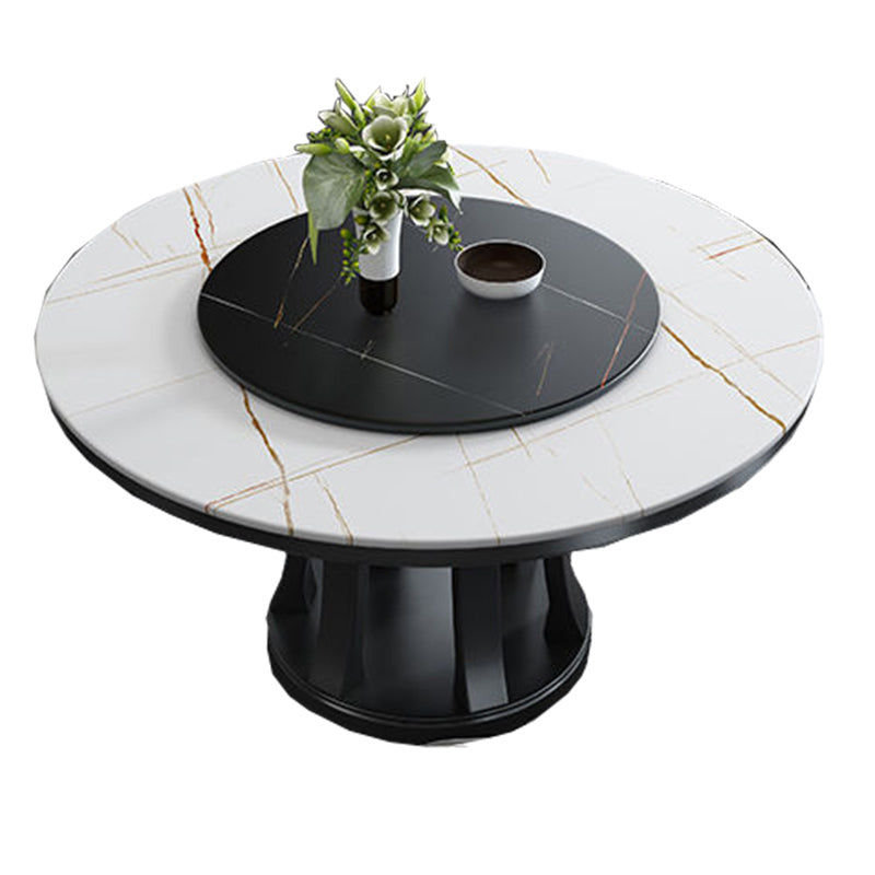 Modern Sintered Stone Table Pedestal Dining Table for Dining Room
