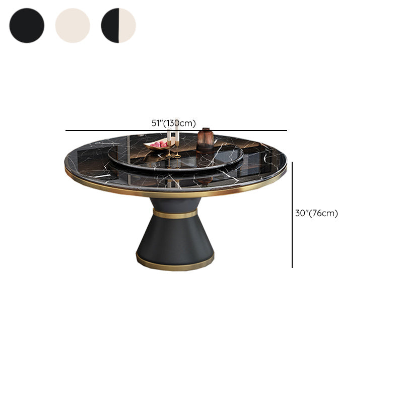 Sintered Stone Dining Room Table Pedestal Dining Table for Dining Room Clearhalo 'Dining Tables & Seating' 'Dining Tables' 'dining_table' 'furn' 'furn_dining_table' 'Furniture' 'Kitchen & Dining Furniture' 6975824