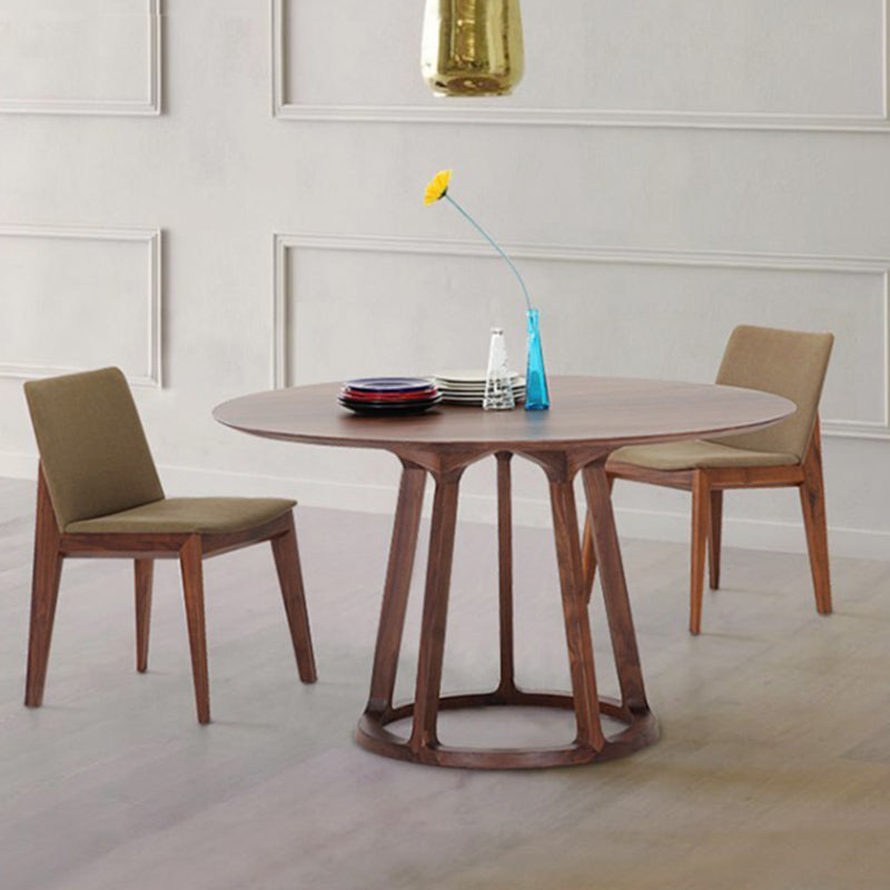 Dining Room Dinner Kitchen Table Solid Wood Round Dining Table Clearhalo 'Dining Tables & Seating' 'Dining Tables' 'dining_table' 'furn' 'furn_dining_table' 'Furniture' 'Kitchen & Dining Furniture' 6975827