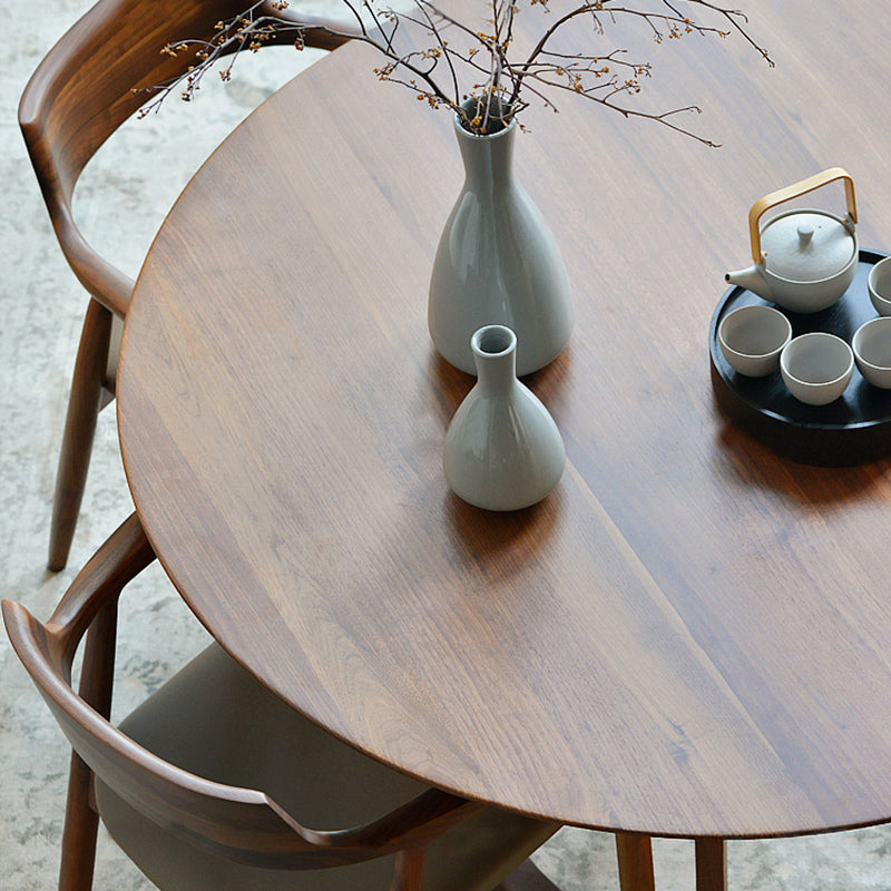 Dining Room Dinner Kitchen Table Solid Wood Round Dining Table Clearhalo 'Dining Tables & Seating' 'Dining Tables' 'dining_table' 'furn' 'furn_dining_table' 'Furniture' 'Kitchen & Dining Furniture' 6975832