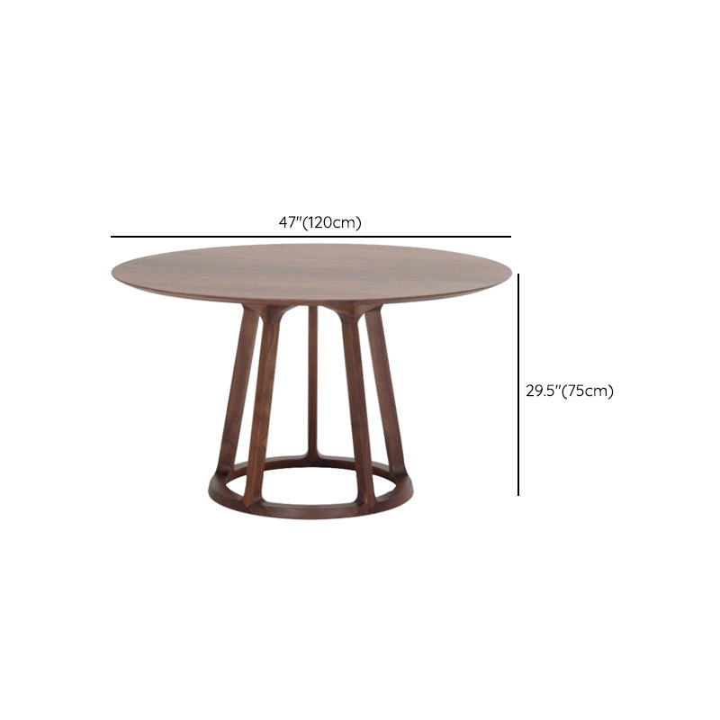 Dining Room Dinner Kitchen Table Solid Wood Round Dining Table Clearhalo 'Dining Tables & Seating' 'Dining Tables' 'dining_table' 'furn' 'furn_dining_table' 'Furniture' 'Kitchen & Dining Furniture' 6975835