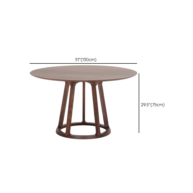 Dining Room Dinner Kitchen Table Solid Wood Round Dining Table Clearhalo 'Dining Tables & Seating' 'Dining Tables' 'dining_table' 'furn' 'furn_dining_table' 'Furniture' 'Kitchen & Dining Furniture' 6975836