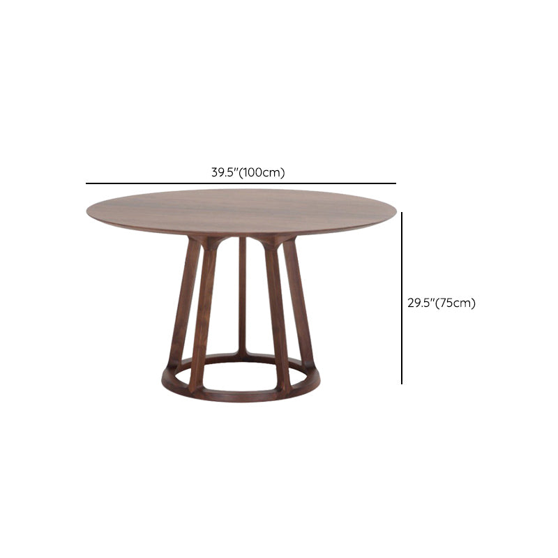 Dining Room Dinner Kitchen Table Solid Wood Round Dining Table Clearhalo 'Dining Tables & Seating' 'Dining Tables' 'dining_table' 'furn' 'furn_dining_table' 'Furniture' 'Kitchen & Dining Furniture' 6975837
