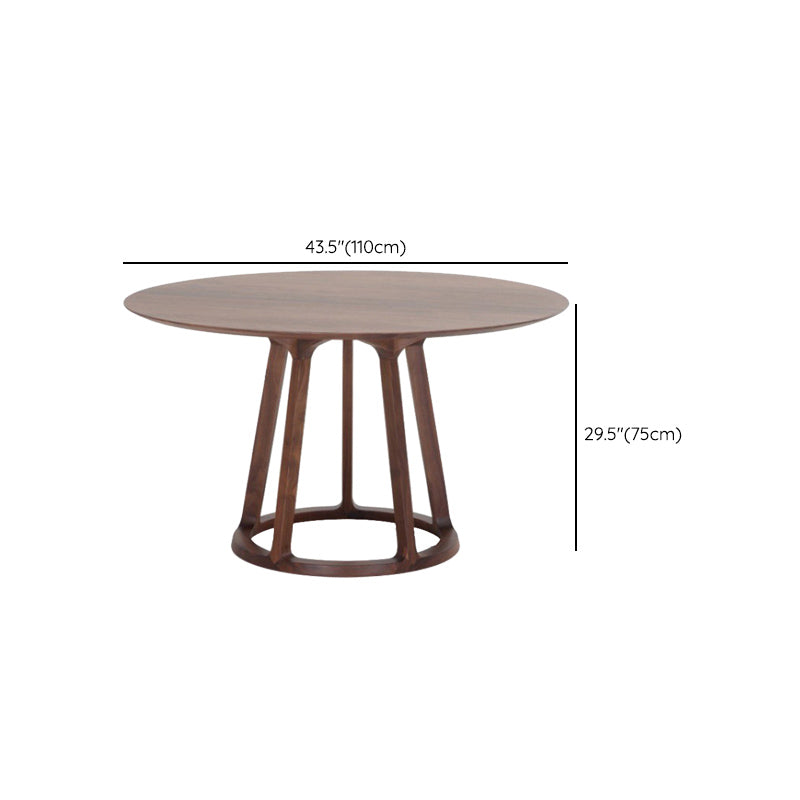 Dining Room Dinner Kitchen Table Solid Wood Round Dining Table Clearhalo 'Dining Tables & Seating' 'Dining Tables' 'dining_table' 'furn' 'furn_dining_table' 'Furniture' 'Kitchen & Dining Furniture' 6975838