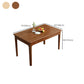 Table de cuisine de salle à manger Table de salle à manger en bois massif en bois d'hévéa