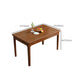 Table de cuisine de salle à manger Table de salle à manger en bois massif en bois d'hévéa