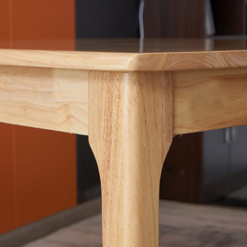 Dining Room Kitchen Table Rubberwood Solid Wood Square Dining Table