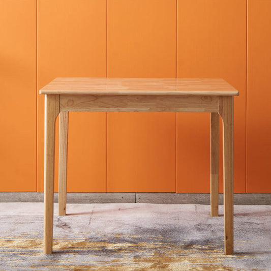 Dining Room Kitchen Table Rubberwood Solid Wood Square Dining Table