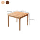 Dining Room Kitchen Table Rubberwood Solid Wood Square Dining Table