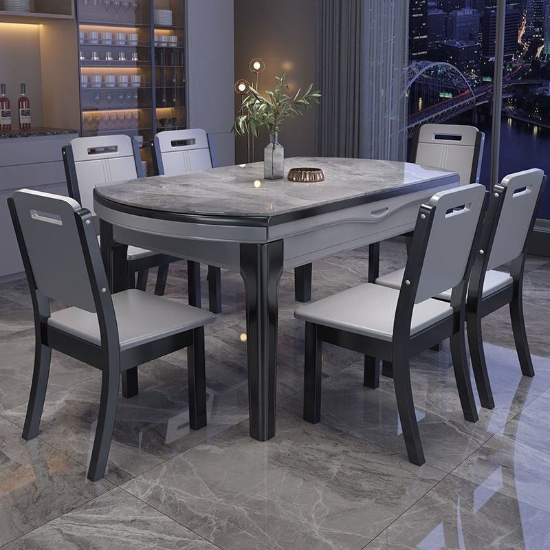 Moderne eettafel met 4 poten, uitschuifbare eettafel voor de keuken