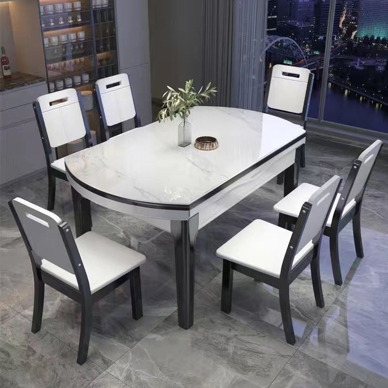 Moderne eettafel met 4 poten, uitschuifbare eettafel voor de keuken