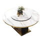 Sintered Stone Dining Table Convertible Pedestal Dining Table for Kitchen White Without Chairs Clearhalo 'Dining Tables & Seating' 'Dining Tables' 'dining_table' 'furn' 'furn_dining_table' 'Furniture' 'Kitchen & Dining Furniture' 6975888