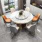 Sintered Stone Dining Table Convertible Pedestal Dining Table for Kitchen Clearhalo 'Dining Tables & Seating' 'Dining Tables' 'dining_table' 'furn' 'furn_dining_table' 'Furniture' 'Kitchen & Dining Furniture' 6975894