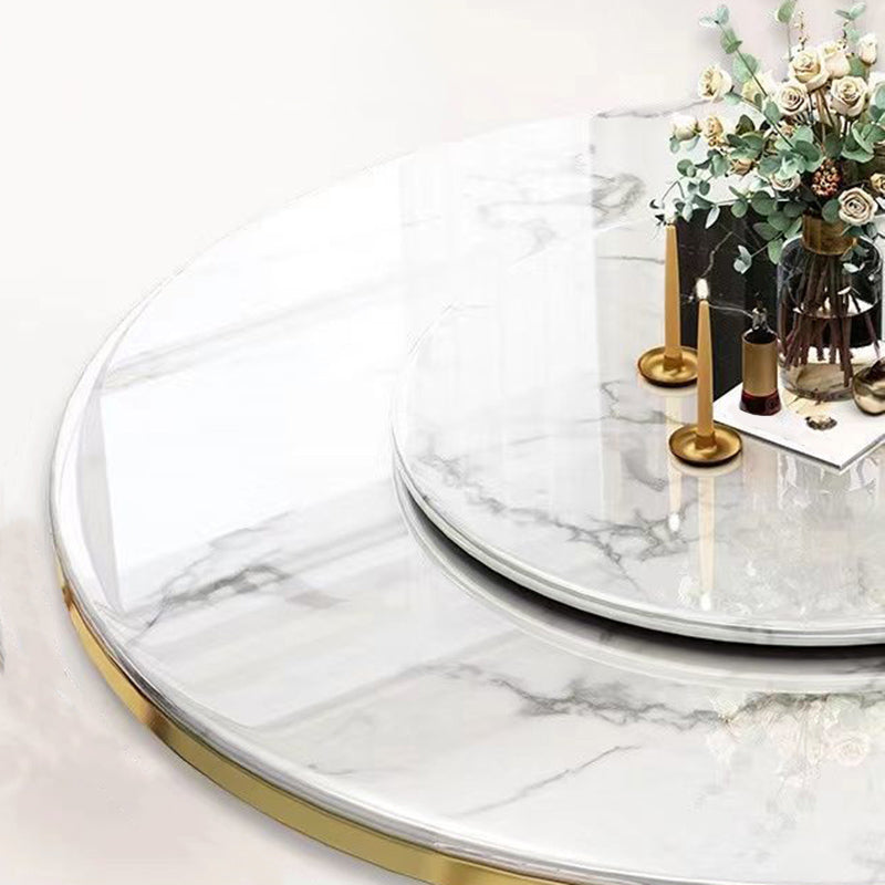 Sintered Stone Dining Table Convertible Pedestal Dining Table for Kitchen Clearhalo 'Dining Tables & Seating' 'Dining Tables' 'dining_table' 'furn' 'furn_dining_table' 'Furniture' 'Kitchen & Dining Furniture' 6975897