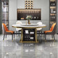 Sintered Stone Dining Table Convertible Pedestal Dining Table for Kitchen Clearhalo 'Dining Tables & Seating' 'Dining Tables' 'dining_table' 'furn' 'furn_dining_table' 'Furniture' 'Kitchen & Dining Furniture' 6975898